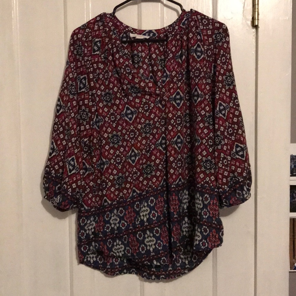 Flowing patterned shirt